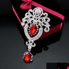 Szpilki, broszki aktualizacja kryształowa kryształ kryształ kryształowe broszki koronki piny klipsy szaliki dla kobiet broszka biżuteria ślubna kropla d dhgarden dhn59