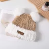 Beanie Skull Caps Creative Cute Little Bear Plush Colored Knitted Hat Autumnwinter Thickened Pullover for Warmth and Face Showcasing Cold Women