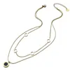 Colliers pendentifs Fashion Roman Black Nerk Chain en acier inoxydable Collier de couleur or minimaliste pour femme bijoux d'anniversaire de bijoux