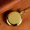 Pocket Watches Luxus Gold Quartz Watch Männer Frauen Ketten Uhr Urlaubsgeschenk