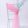 10pc Wedding Chair Decoration Organza Chair Sashes Knot Bands For Wedding Party Banquet Event Chair Bows Decorate 160x200cm 231227