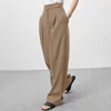 Damenhosen Damen Chic Bürokleidung Gerade Vintage Hohe Damen Baggy Korean 2024 Frühling/Sommer/Herbst Breites Bein weiblich