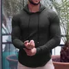 Felpe con cappuccio da uomo Fitness Sport Allenamento Pullover a maniche lunghe Maglione con cappuccio slim fit da corsa all'aperto