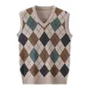 5 Colors2023 Vneck de otoño e invierno para hombres con chaleco de lana Sweaters de insignación de suéter de punto sin mangas 2312227