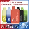 UZY Bang Box 5000 Puffs Vapes Einweg-Puff Vaper 5K 5000 Puff E-Zigaretten BC Bang Cigarette Vape BC5000 Einweg-Vapes Pen-Gerät 650 mAh 11 ml Kartuschen-Pod-Bar