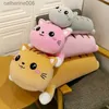 Animaux en peluche créatifs nouvelle bande longue oreiller de chat dessin animé chat mignon paresseux oreiller de couchage poupée fille coeur poupée jouets pour enfants cadeaux 231228