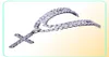 Pendentif en zircon glacé avec collier de chaîne de tennis 4 mm Ensemble de bijoux hip hop masculin Gold Silver CZ Pendant Collier4166994