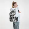 Ryggsäck grå leopard chic trendig tryck kawaii ryggsäckar pojke camping hållbara skolväskor design ryggsäck