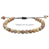 Perlen 6 Mm Mode Naturstein Heilkristall Perlen Armband Frauen Männer Handgemachte Edelstein Runde Perle Einstellbar Dhgarden Dheif