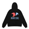 Mens Hoodie RHUDE Hoodies Men Women Designer Hoodies Fashion Letters Printing Pullover Winter Sweatshirts S-2XL