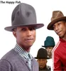Pharrell hoed vilt fedora hoed voor vrouw mannen hoeden zwarte hoge hoed Y2001108820614