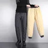 Pantalon masculin en cachemire chaud mode décontractée douce et confortable pantalon de coton de taille plus