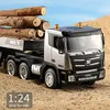 2023 1 24 Huina 2 4GHz Remote Control Trailer Truck Toy Model With Sound And Lights Car Transport Engineering Vehicles 231228