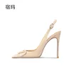 Luxury v Brand Women Sandals Buckle Strap Female Fendish Strappy Lady Summer Designer Classic High Heels Party Ladies Shoes 231227