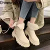 wärmerer Winter kurzer Plüsch Schnee Stiefel Frauen Schuhe Komfort Low Heel Knöchel Bota Damen elegant halten Warm morder Kurzstootties