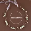 Hair Clips Wedding Headbands Bride Accessories Simple Flower Hairbands Artificial Pearl Headdress For Women Girls Party Jewelry