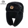 Kamolandowy radziecki traper żołnierz hat mens armia rosyjska Ushanka Bomber Hat Winter Warm Caps Pilot Faux Rabbit Fur Earflap T2007189366007