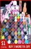 78 stuks nagel acryl poeder glitter manicure set voor nail art kit edelstenen decoratie kristal strass borstel gereedschap kit voor manicure3219779058