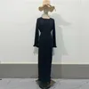 Etnische kleding Ramadan Eid Mubarak Vrouwen Abaya Dubai Saoedi-Arabië Turkije Islam Moslim Geplooide Jurk Niqab Kaftan Gewaad Femme Musulmane