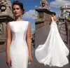 Элегантные свадебные платья Aline Neck Backless Bow Bow Bridal Howns Satin Studeld Wedding Dress Plant Plus Plus Size vestido2105088