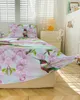 Spódnica z łóżkiem kwiat wiśni kwiat hummingbird elastyczna pasja z poduszkami z poduszkami materaca pokrywa pokrycia pościel