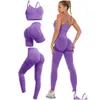 Lu Align Allenamento 3 Pezzi Set Senza Soluzione di Continuità Donna Corsa Palestra Abbigliamento Fitness Leggings Manica Lunga Abbigliamento Attivo Donna Tuta Sportiva Yoga Limone Ll Dhk8P