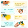 Baby Rattles Soft Stuffed Animal Rattle Hand Grip Toys Shaker Crinkle Squeaky Sensory Travel Accessories for Toddler Gifts 231228