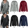 Women's Trench Coats Waterproof Cotton Jacket Lightweight Casual Anorak Coat With Hood