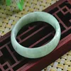 Bangle Jade Female Bracelet Oval Emerald Green Bright Sunny Round Elegant B0023