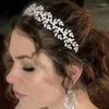 Clips de cheveux Bride Bride Band Crowns for Wedding Jewelry Accessories Zirconia Elegant Bridal Tiaras Prom Birthday Party Couches