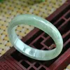 Bangle Jade Female Bracelet Oval Emerald Green Bright Sunny Round Elegant B0023