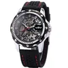 Montre squelette mécanique automatique pour hommes, nouveau gagnant, bracelet en caoutchouc noir, équipement de mode, montre-bracelet Reloj Army Hombre, 260V, 2022