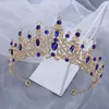 Haarclips Klassieke stijl Kristallen bruidkroon Luxe legering Strass Tiara Bruiloft Diner Bruids voor dames