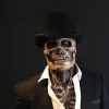 Maschere per feste L'ultima maschera biochimica scheletro per Halloween Puntelli Cosplay Sile Fl Er Testa con cappello Pr Vendita 230818 Drop Delivery Hom Dhg4K