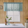 Curtain 1pcs Lace Short Curtains Heat Light Blocking Rod Pocket Sheer For Kitchen Basement Bedroom Home Decor