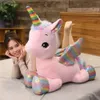 Joli câlin mignon licorne rêve arc-en-ciel en peluche jouet de haute qualité cheval rose douce fille décor à la maison oreiller de couchage cadeau pour les enfants 231228