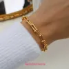 Hoge kwaliteit Tifannissm 18k gouden OT vakantiecadeau armband sieraden roestvrijstalen hoefijzervormige ketting 18k goud gepersonaliseerd met originele doos