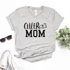 Women's T Shirts Cheer Mom Print Women Tshirts Cotton Casual Funny Shirt For Lady Top Tee Hipster 6 Color Drop Ship NA-703