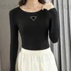 Kadın Sweaters Designer Sweater P Sonbahar/Kış Kazak Çok yönlü yuvarlak boyun altlığı seksi örgü gömlek lüks yuvarlak boyun zmjh