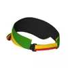 Berets Sports Sun Cap Viseira Ajustável Proteção UV Top Vazio Tênis Golf Running Sunscreen Chapéu Zimbabué Bandeira