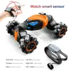 RC CAR 4WD Radio Control Stunt Car Gest Induktion Twisting Off-Road Vehicle Light Music Drift Toy High Speed ​​Climbing RC Car 231227