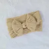 Hair Accessories 1PC Born Baby Headband For Girls Elastic Knit Children Turban Bows Soft Nylon Kids Headwear