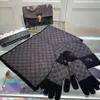 European Wool Knitted Men's Scarf Hat Gloves Triangle Set Chessboard Plaid Colorblock Warm Men's Scarfs