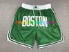 Throwback Team Basketball Football Shorts Bara kort korg USA med Pocket Zipper Hip Pop Sport Wear Pant Bryant Lower Merion Georgetown Hoyas North Carolina