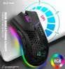 Мышь 2023 перезаряжаемая USB 24G беспроводная RGB-подсветка сотовая игровая мышь для настольных ПК, компьютеров, ноутбуков, ноутбуков, мышей Mause Game2614277