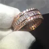 Choucong Full 15ct Diamond Rose Gold 925 Sterling Silver Engagement Cand Band Ring for Women Gift264V