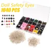 1040 шт., 6 мм, 14 мм, пластиковые защитные коробки для глаз и носа для куклы плюшевого мишки, плюшевые игрушки в виде животных, аксессуары для изготовления кукол своими руками 2012033482032