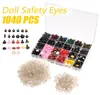 1040Pcs 6mm14mm Plastic Safety Eyes Noses Boxes For Teddy Bear Doll Animal Plush Toy DIY Making Doll Accessories 2012033482032