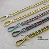 1m fashion Rainbow Aluminum Chain Light weight Bags Purses Strap Accessory Factory Quality Plating Cover Wholesale 231227