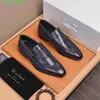 BERLUTI Herren-Kleiderschuhe, Leder-Oxford-Schuhe, Berluti Herren-Kuhschuhe in High-End-Qualität, Business-Kleider-Lederschuhe, lässige Step-on-Lazy-Herrenschuhe HBAC